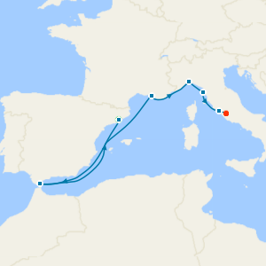 Mediterranean with France & Italy with Barcelona and Rome Stays