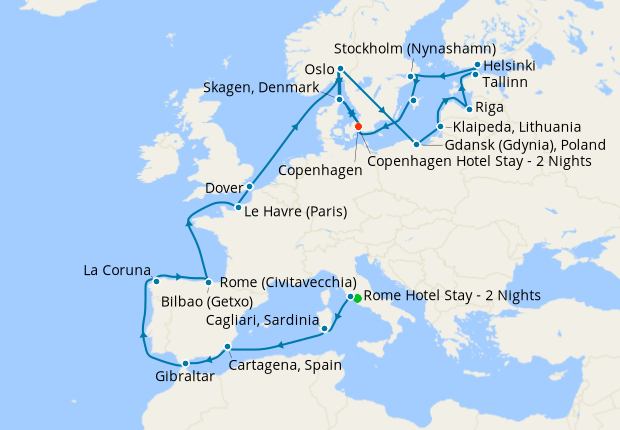 Cruise Itinerary Map