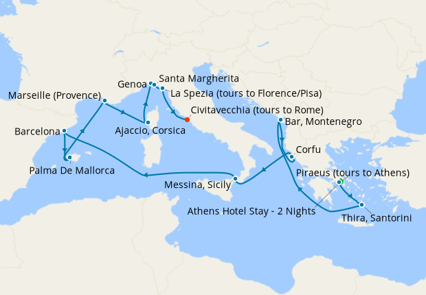 Cruise Itinerary Map