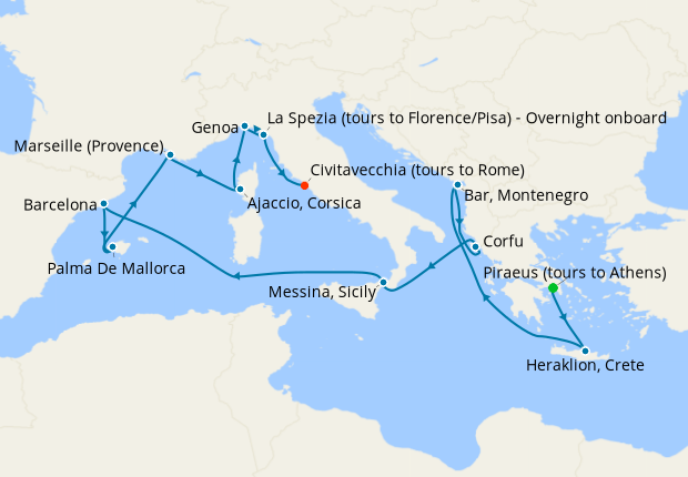 Cruise Itinerary Map