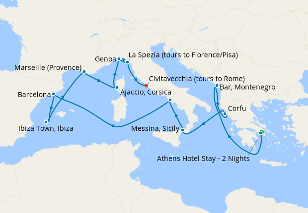 Cruise Itinerary Map