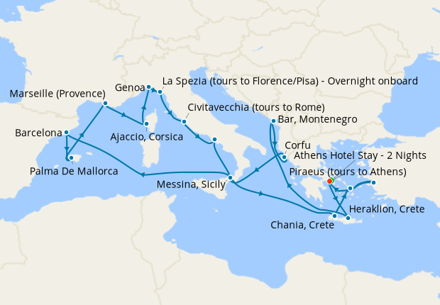 Cruise Itinerary Map