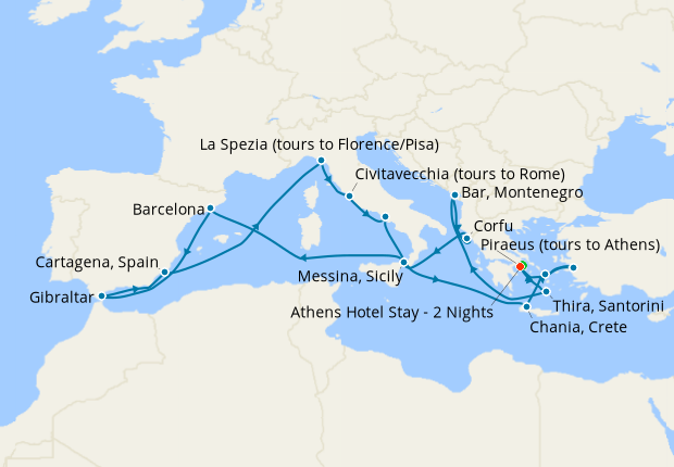 Cruise Itinerary Map