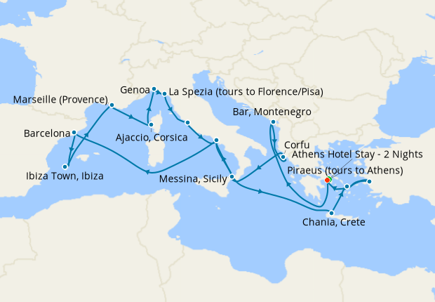 Cruise Itinerary Map