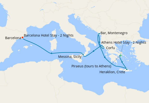 Cruise Itinerary Map