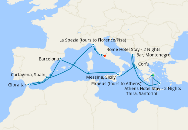 Cruise Itinerary Map