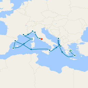 Mediterranean with Greece, France & Italy with Athens and Rome Stays