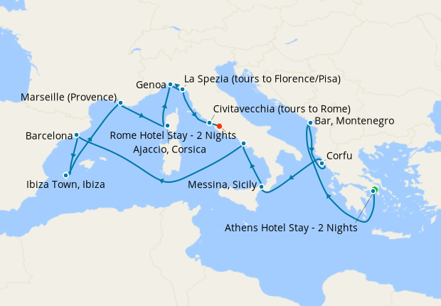 Cruise Itinerary Map