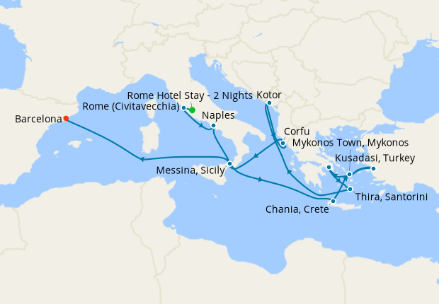 Cruise Itinerary Map