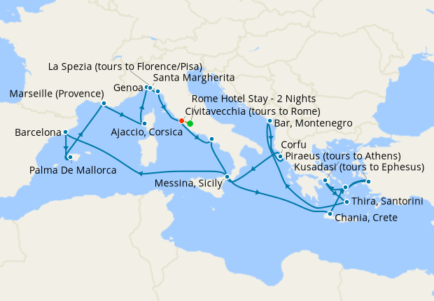 Cruise Itinerary Map