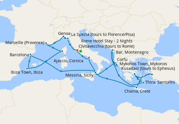 Cruise Itinerary Map
