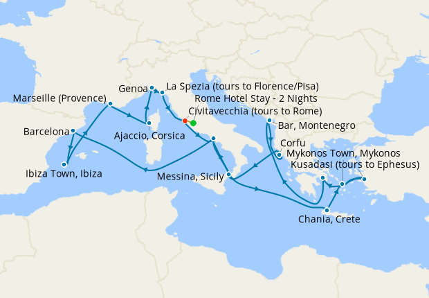 Cruise Itinerary Map