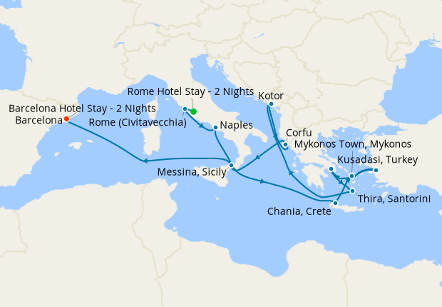 Cruise Itinerary Map