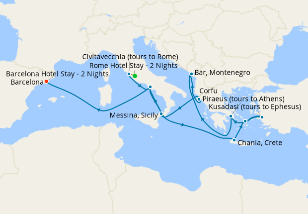 Cruise Itinerary Map