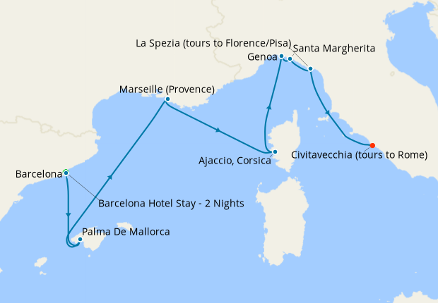 Cruise Itinerary Map