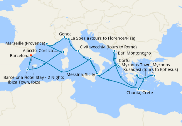 Cruise Itinerary Map
