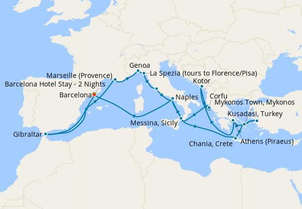 Cruise Itinerary Map