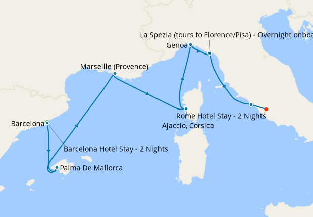 Cruise Itinerary Map