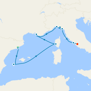 Mediterranean with France & Italy with Barcelona and Rome Stays
