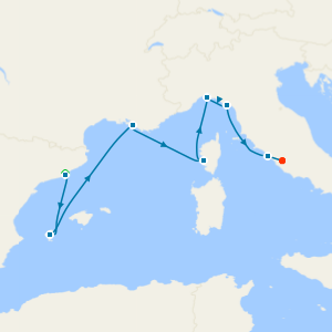 Mediterranean with France & Italy with Barcelona and Rome Stays