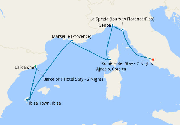 Cruise Itinerary Map