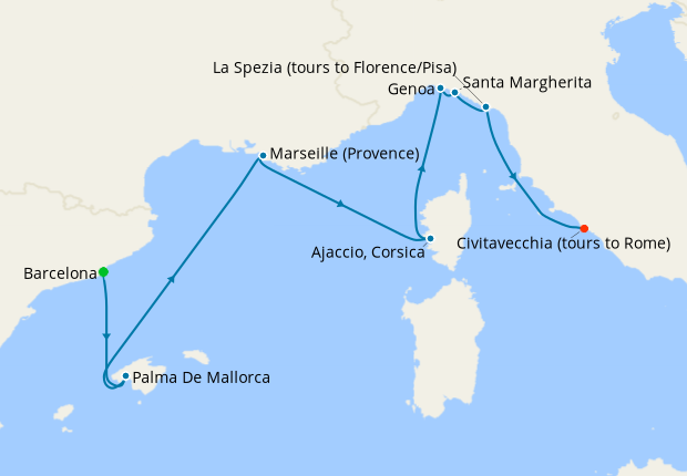 Cruise Itinerary Map