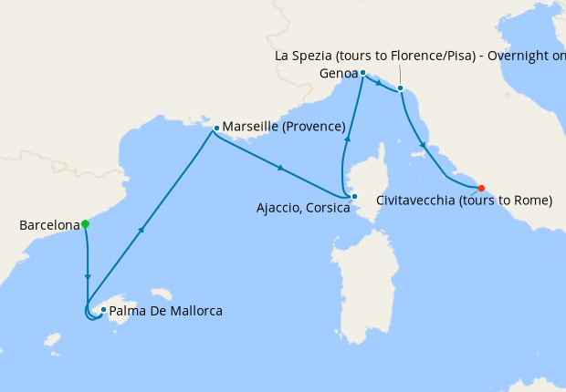 Cruise Itinerary Map