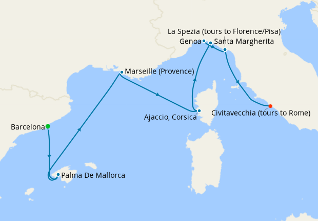 Cruise Itinerary Map