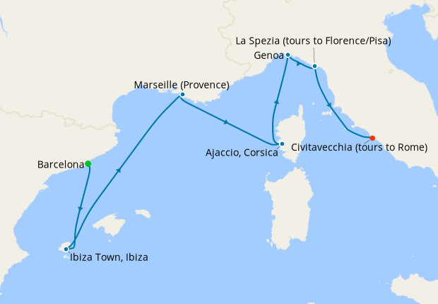 Cruise Itinerary Map