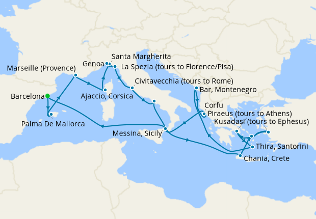 Cruise Itinerary Map