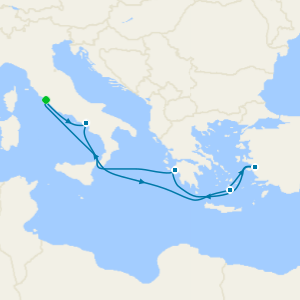 Mediterranean and Aegean cruise from Civitavecchia (Rome)