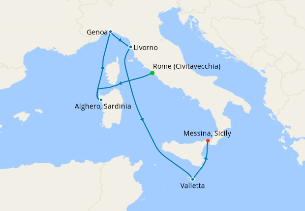 Cruise Itinerary Map