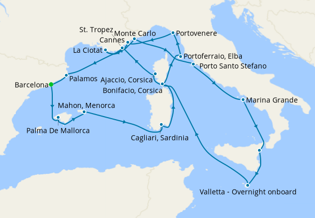 Cruise Itinerary Map