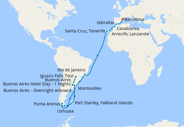 Cruise Itinerary Map
