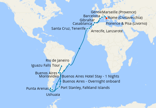 Cruise Itinerary Map
