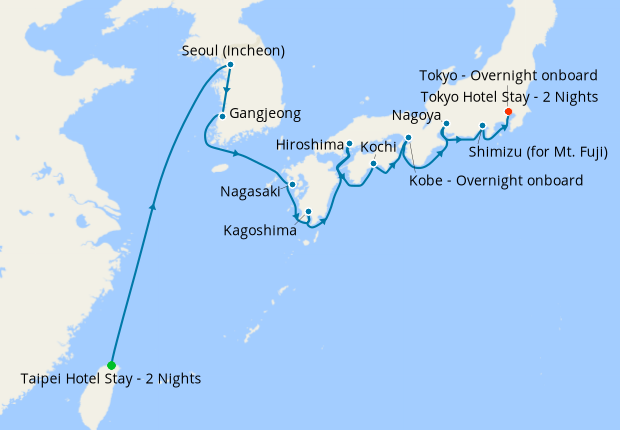 CANCELLED -Taiwan & Japan from Taipei to Tokyo with Stays