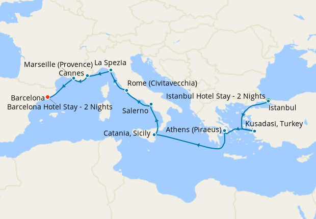 Cruise Itinerary Map