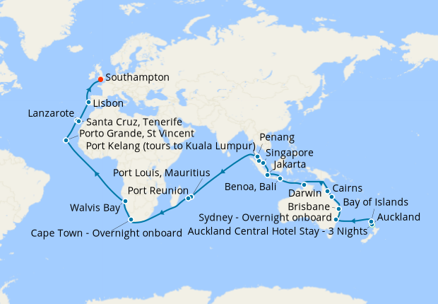 Cruise Itinerary Map