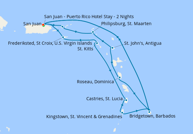 Cruise Itinerary Map