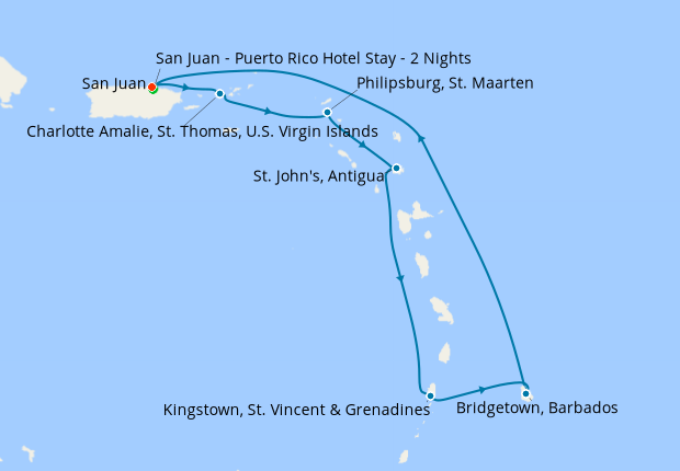 Cruise Itinerary Map