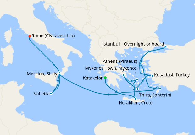 Cruise Itinerary Map