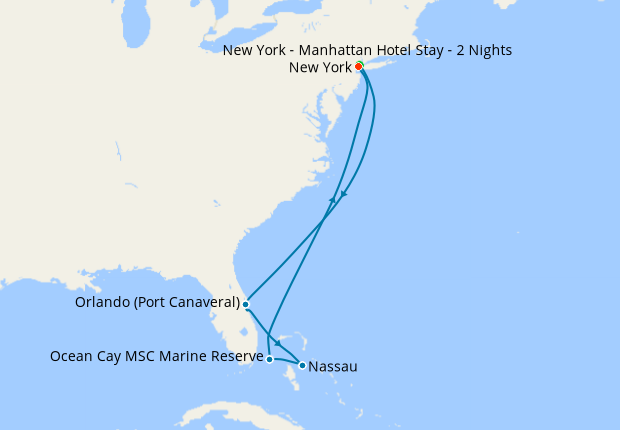 Cruise Itinerary Map