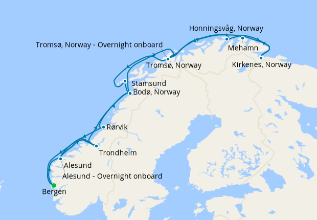 Cruise Itinerary Map
