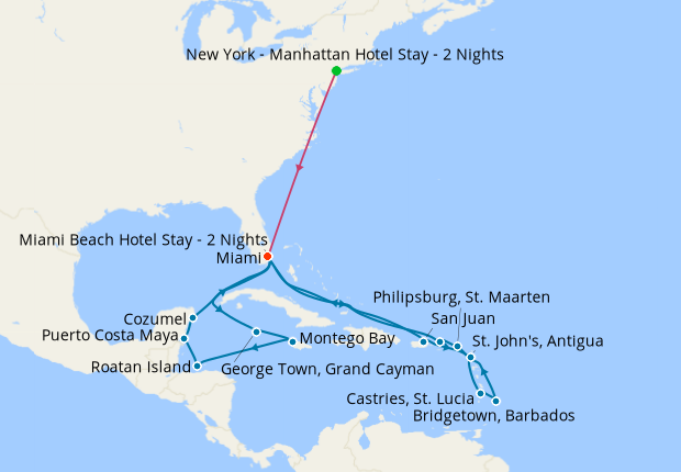Cruise Itinerary Map