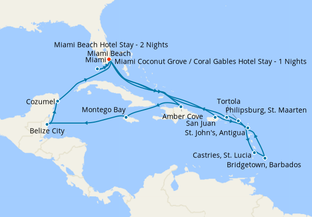 Cruise Itinerary Map