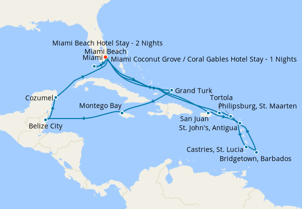 Cruise Itinerary Map