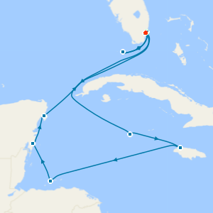 Western Caribbean with Key West & Miami Beach Stays with Broadway Star, Rachel Potter