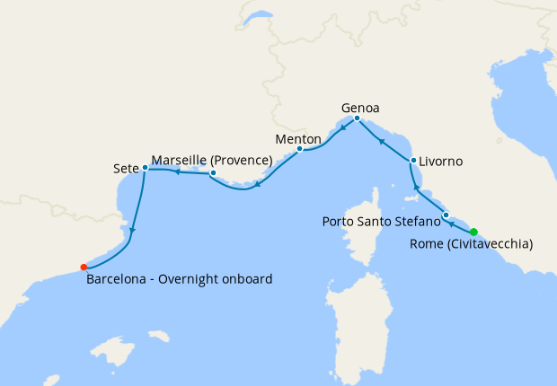 Cruise Itinerary Map