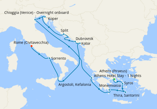 Cruise Itinerary Map