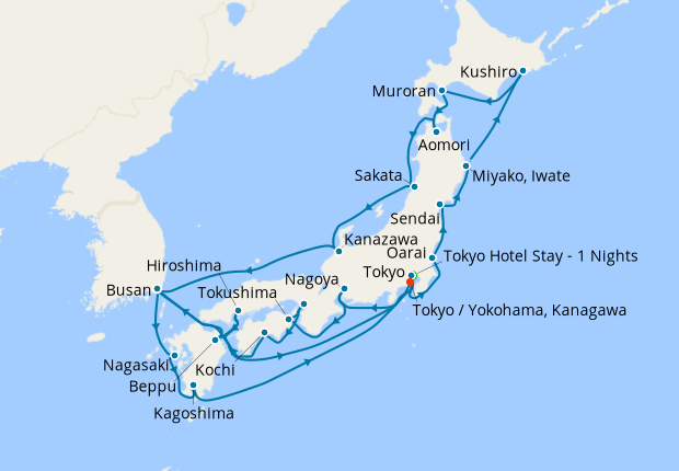 Cruise Itinerary Map